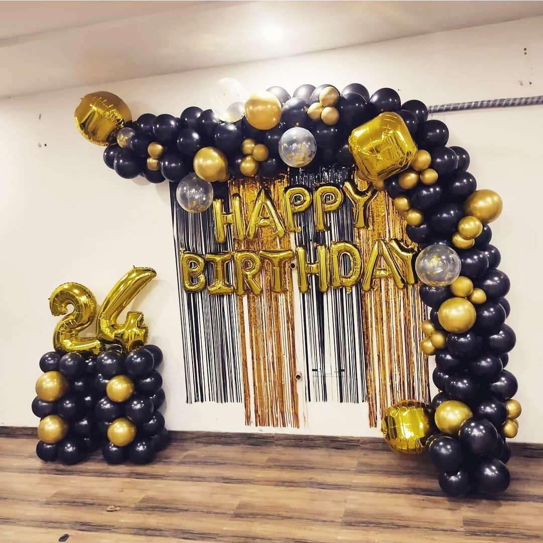 Golden Chrome Birthday Decoration