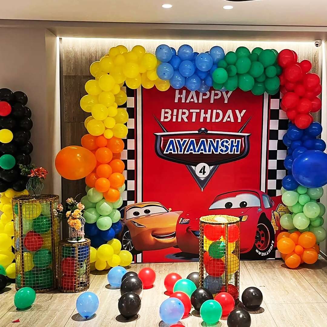 Lightning Mcqueen Cars Theme Birthday Decoration