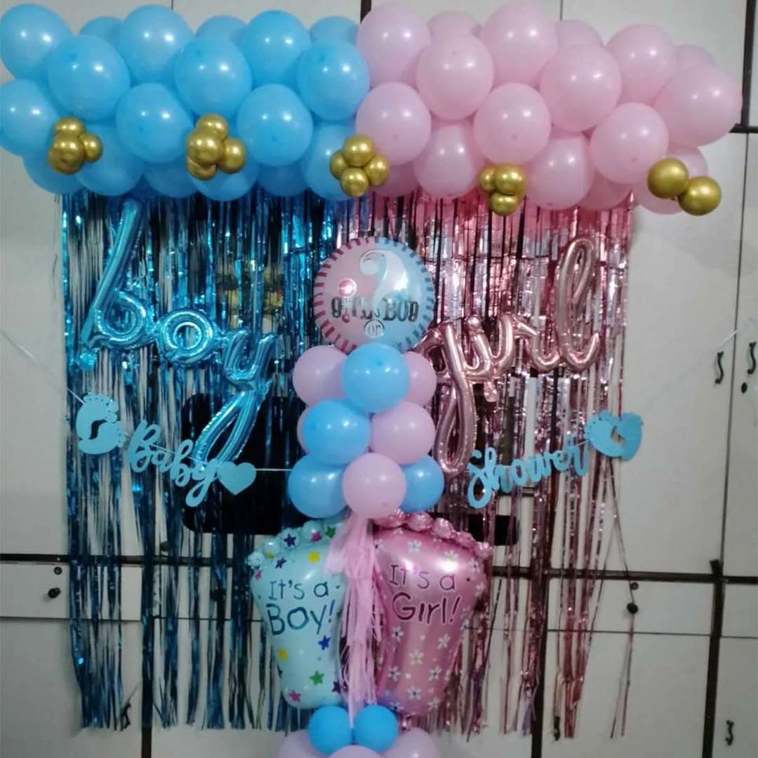 Pastel Balloons Baby Shower Decor