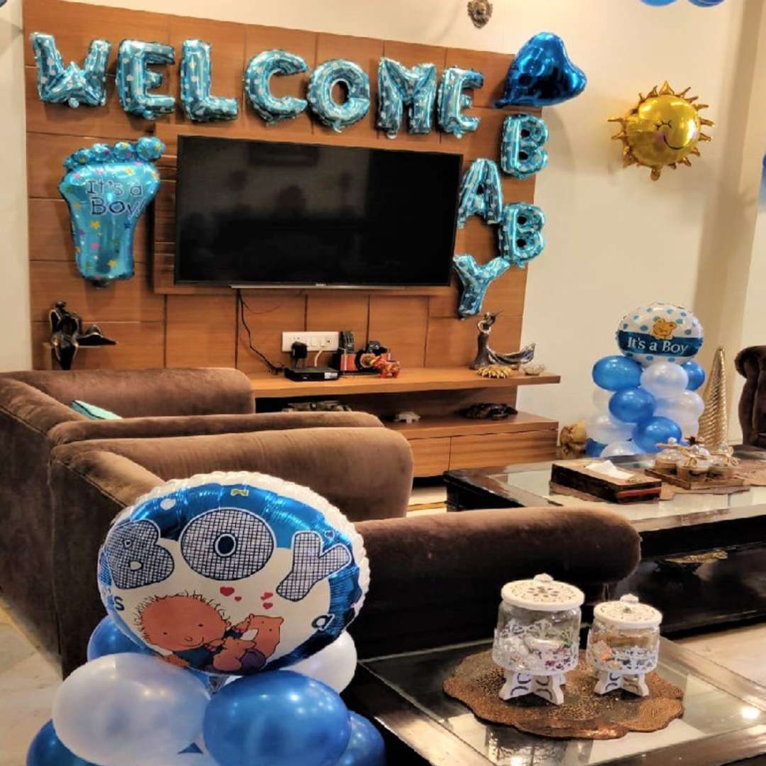 Pastel Blue Welcome Baby Boy Decoration