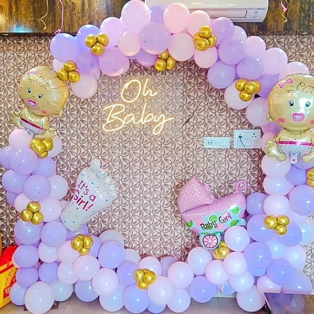 Pastel Pink and Purple Oh Baby Decor