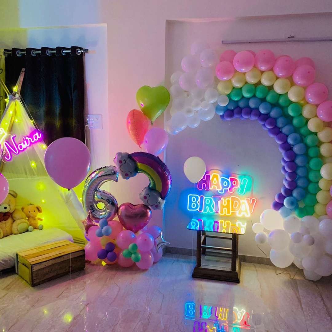 Rainbow Birthday Decoration - Prepare 2 Party