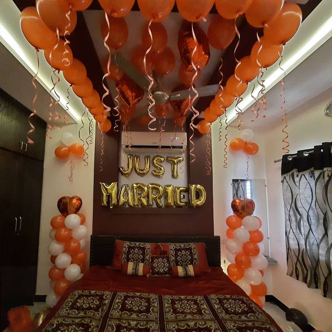 Premium Just Married Decoration For Couple