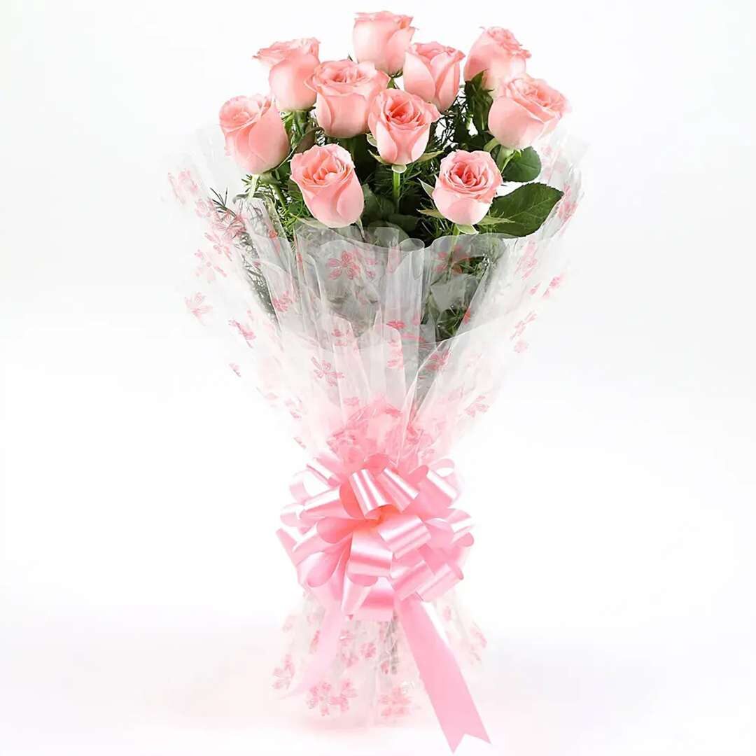 Charming Pink Roses Bouquet