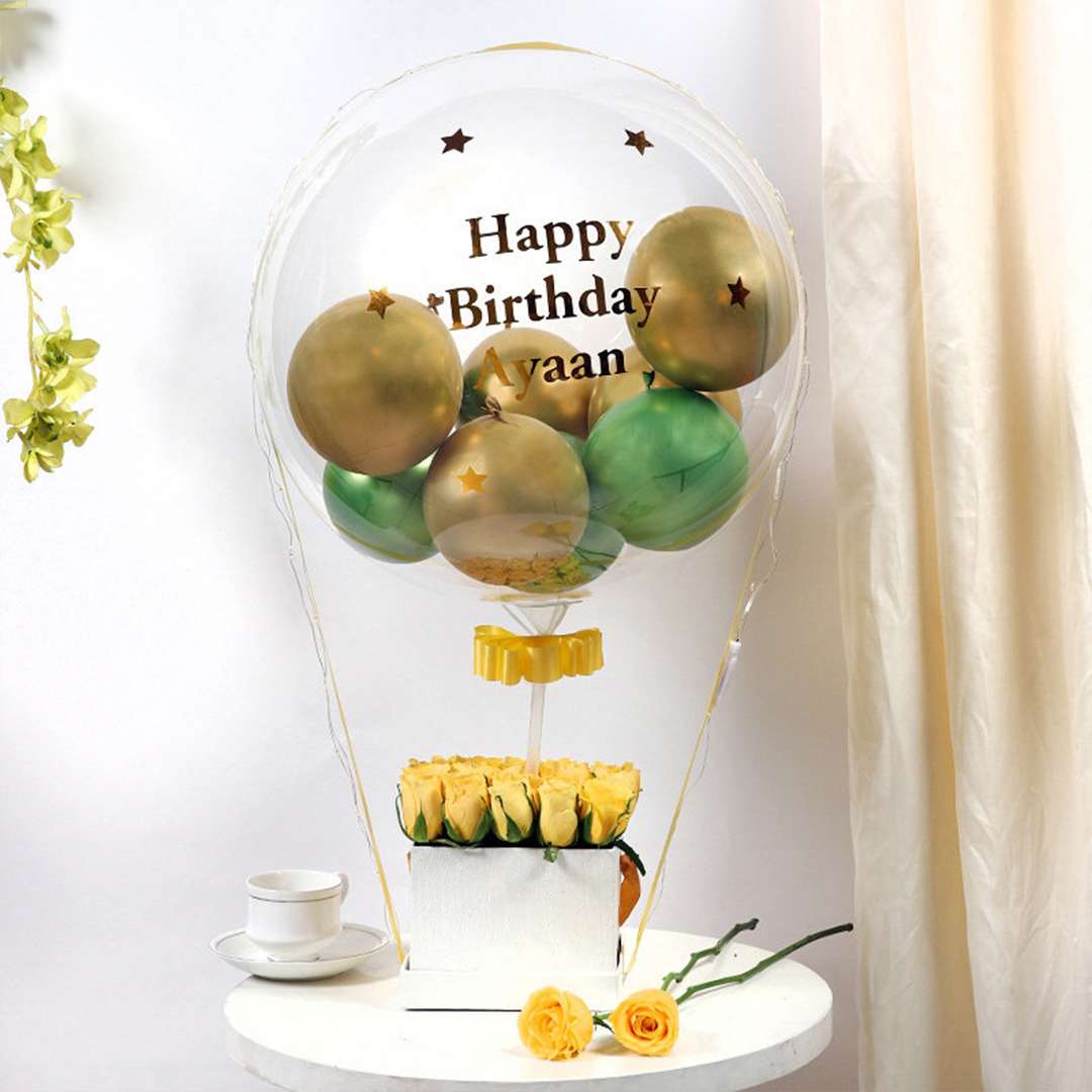 Custom Floral Balloon Box