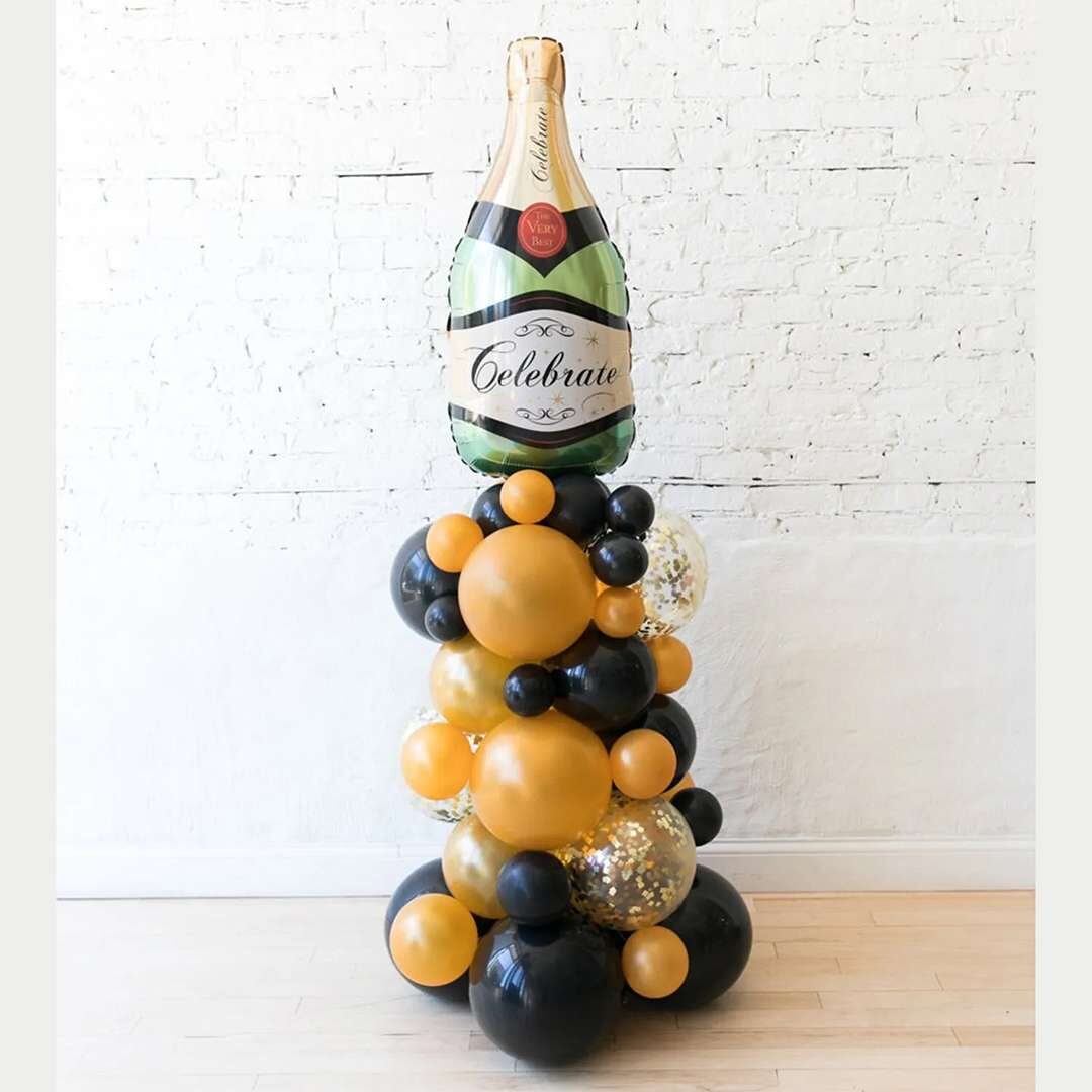 New year's Champagne Balloon Arrangement