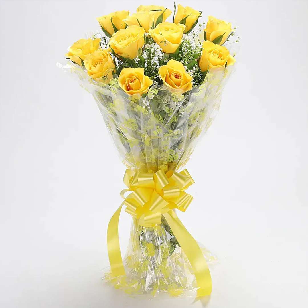 Vibrant Yellow Roses Bouquet